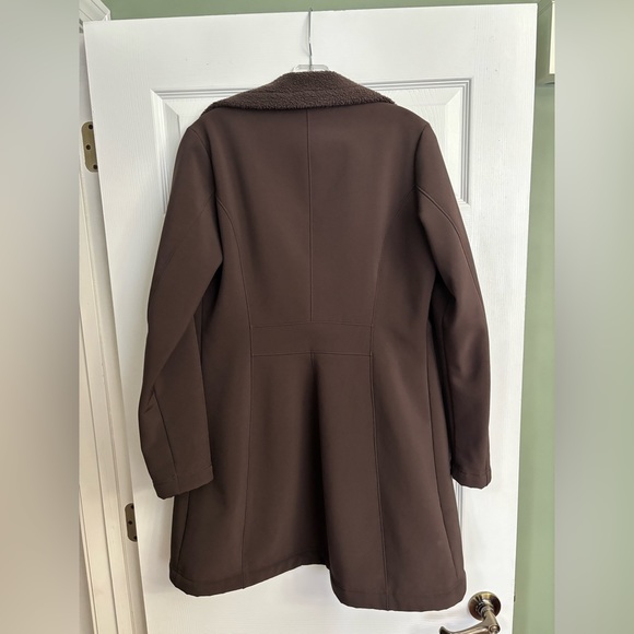 Woman’s Patagonia SZ Small Brown Soft Shell Au Train Fleece Coat Jacket - Picture 13 of 14